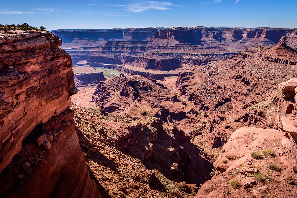 Aerial view of the Grand Canyon with Dead Horse Point State Park in Utah